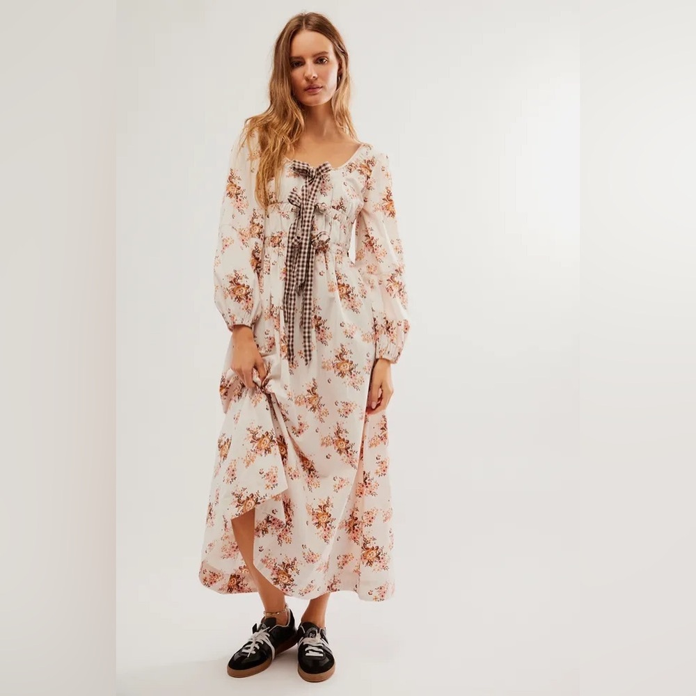DAMSON MADDER DAKOTA BOW MIDI DRESS
